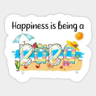 Happiness Is Being A Baba Summer Beach Happy Mother's Day Sticker